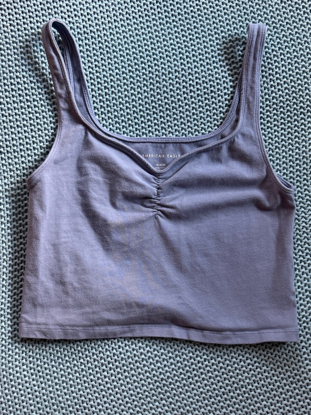 Baby Blue American Eagle Outfitters cute crop tank top size M